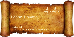 Loosz Laborc névjegykártya